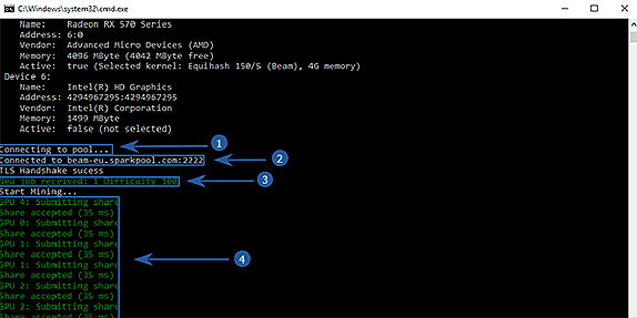 подключение к пулу